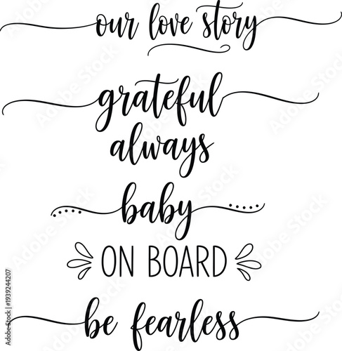 Inspirational quotes on a white background with elegant typography and decorative elements.