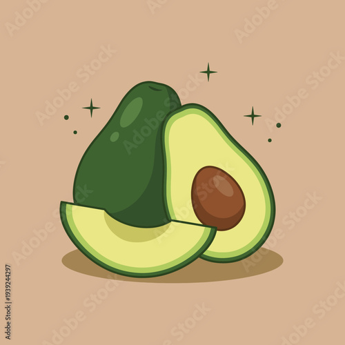 A clean and minimalist image of ripe avocados, highlighting their rich green color and creamy texture, symbolizing health and freshness in a simple presentation.