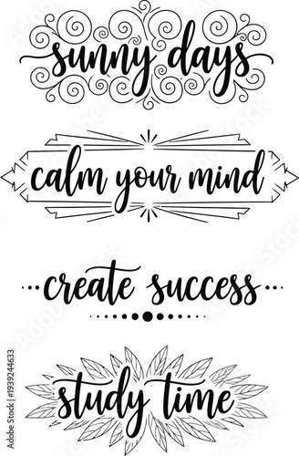 Inspirational quotes and motivational phrases for study and success