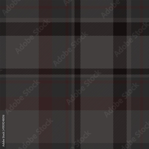 Customize tartan check vector, thanksgiving pattern background textile. Rough texture plaid seamless fabric in grey and dark colors.