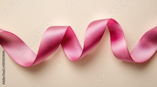 Pink Satin Ribbon Light Background