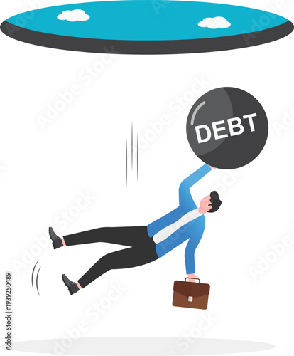 Professional Falling Downward with Heavy Debt Weight