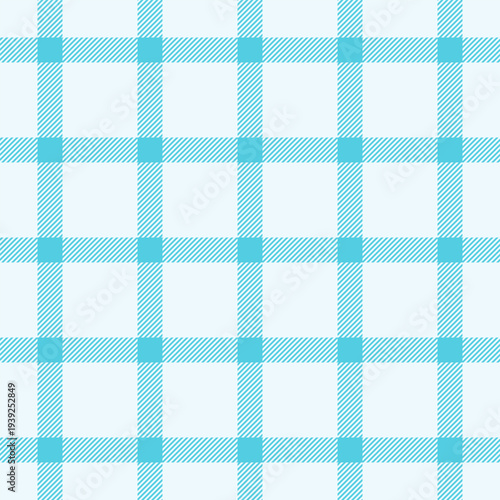 Tailor seamless vector background, unique plaid texture check. Mexican textile fabric pattern tartan in alice blue and cyan colors.