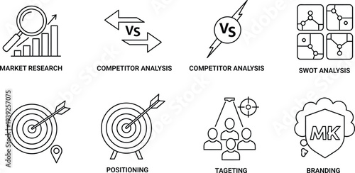 Business strategy and goal achievement infographic