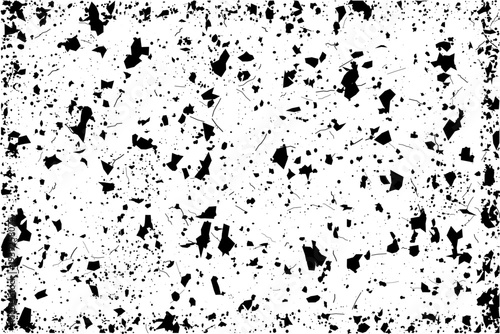 Gritty black and white speckled grunge texture creates a worn distressed overlay effect