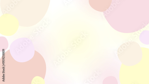 16:9背景、春色背景、幾何学模様、丸模様、壁紙、横長、bg、background
