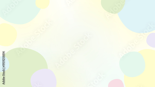 16:9背景、春色背景、幾何学模様、丸模様、壁紙、横長、bg、background
