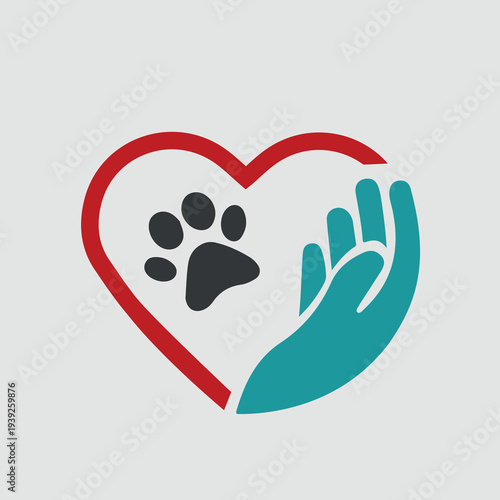 A human hand holding a paw print inside
