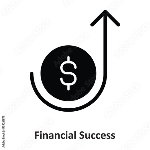 Financial Success Vector icon which can easily modify or edit