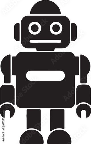 Robot Character Cartoon Icon Illustration