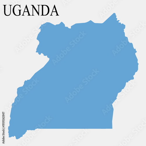 Abstract  Uganda Simple Map