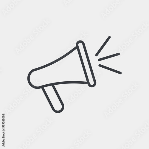 Loud Speaker icon set in flat and strokes. Suitable for graphic projects. EPS10