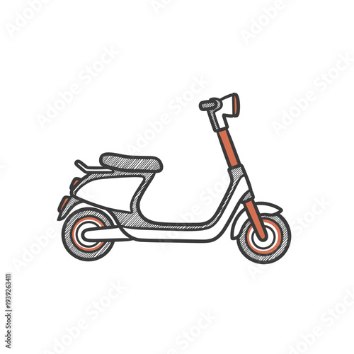 Electric scooter icon in a modern, minimalist style  