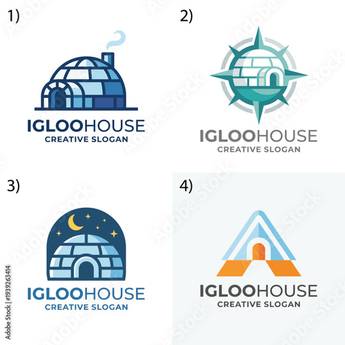 This logo features a modern igloo design, perfect for a company focused on creative and innovative solutions, conveying warmth and uniqueness in its identity.