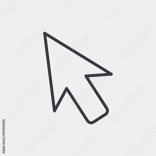 Mouse icon set in flat and strokes. Suitable for graphic projects. EPS10