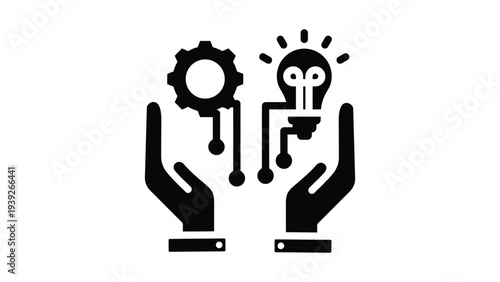 Innovation and technology collaboration between human hands