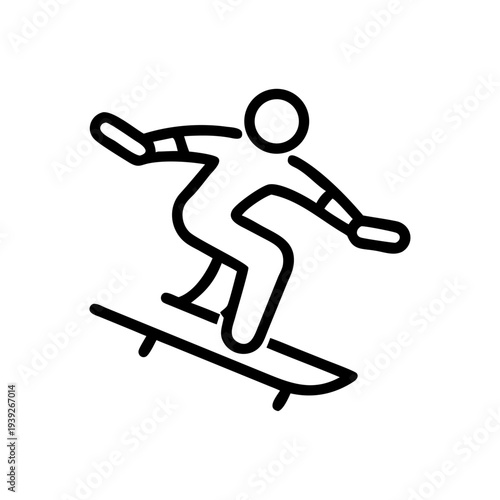 Vector illustration of a skateboarder in motion