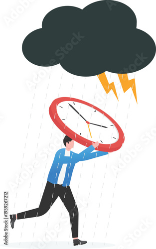 Professional Carrying Clock under Storm Cloud