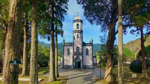 Sao Nicolau Church in Sete Cidades village in Sao Miguel island, Azores