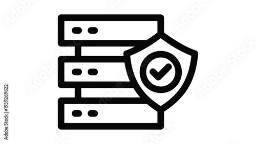 Secure data storage system with protection shield and verification mark
