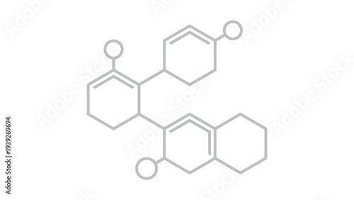 Chemical structure diagram of a polycyclic aromatic ketone compound