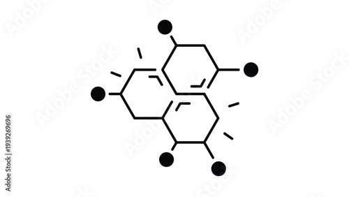 Structural diagram of a polycyclic aromatic hydrocarbon with multiple methyl substitutions