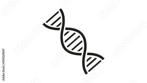 A stylized diagram of a double helix structure representing dna molecule
