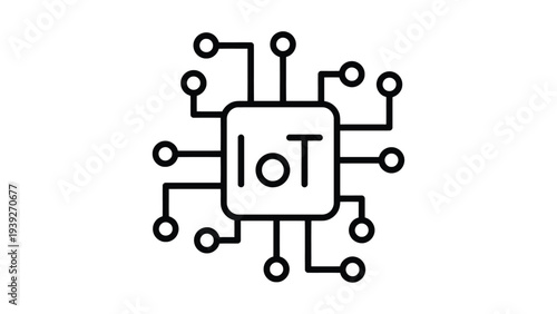 Modern illustration of internet of things connectivity and network integration