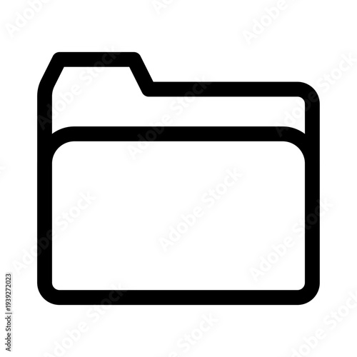 Simple file folder icon for digital organization
