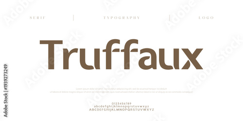 Truffaux, Creative digital modern minimal logo alphabet font. Typography abstract minimalist sans serif typeface technology, electronic, sport, music, creative logos fonts. vector illustration
