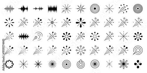 A collection of various symbols and icons representing different concepts and ideas. Vector