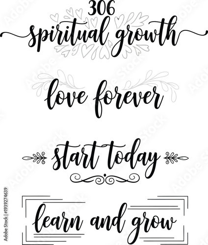 Inspirational quotes on a white background for spiritual growth and personal development.