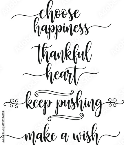 Inspirational quotes on a white background with elegant typography