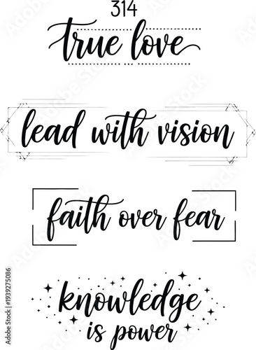 Inspirational quotes on a white background with black and gray text