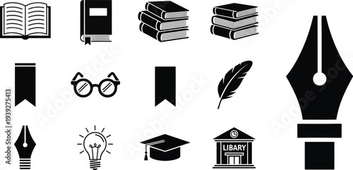 Education and literature icons