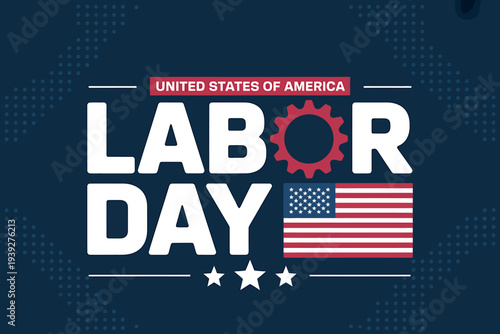 United States of America Labor Day celebration graphic design element
