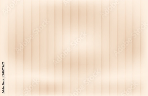 light beige ribbed glass texture with glossy vertical waves and gradient reflections in abstract background design bg.