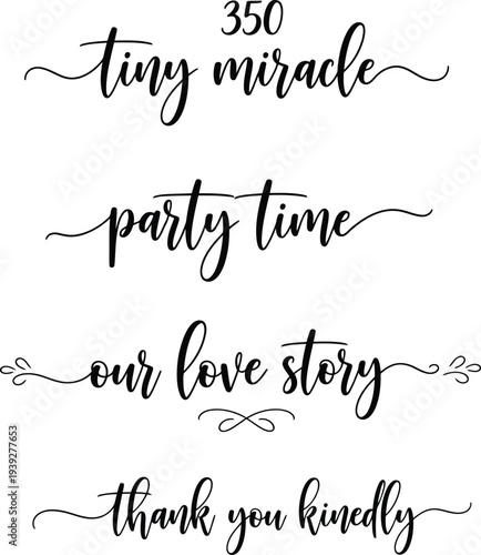 Elegant handwritten phrases for various occasions and celebrations