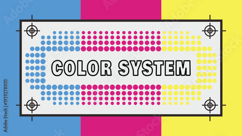 Color System Dotted Panel Illustration