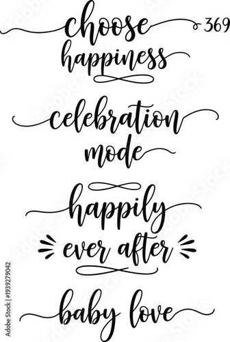 Inspirational quotes on a white background for a happy celebration