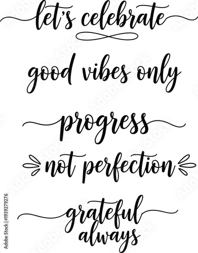 Inspirational quotes on a white background with elegant typography