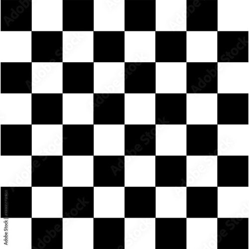 Classic Black and White Checkerboard Pattern Background
