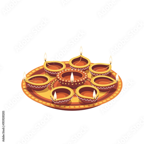 Diwali Diya Thali