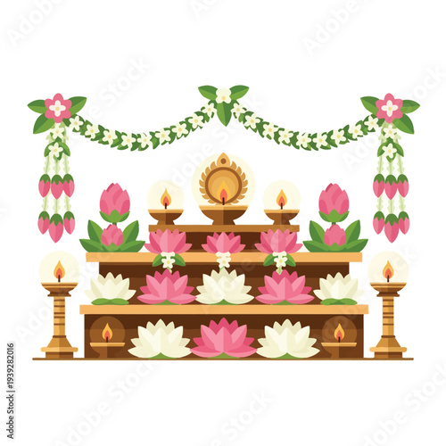Floral Puja Altar
