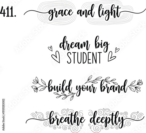 Inspirational quotes and phrases for personal growth and branding