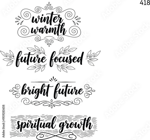 Elegant calligraphy phrases for winter inspiration and personal growth