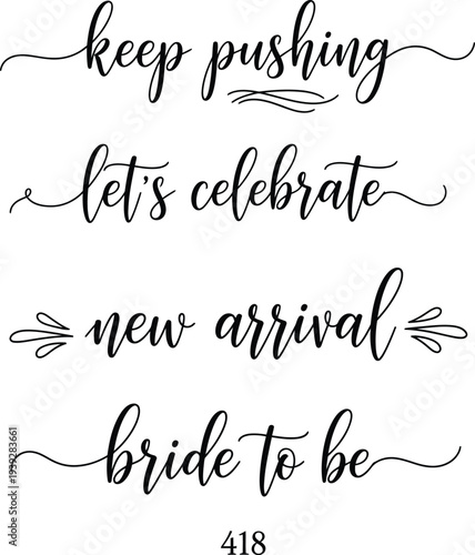 Elegant calligraphy phrases for various life events and celebrations
