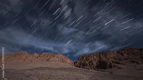 Milky Way stretching across the night sky over Valle del Arcoiris (Vallecito), Atacama Desert, Chile. The clear, unpolluted sky reveals thousands of stars, with the galactic core prominently visible. 