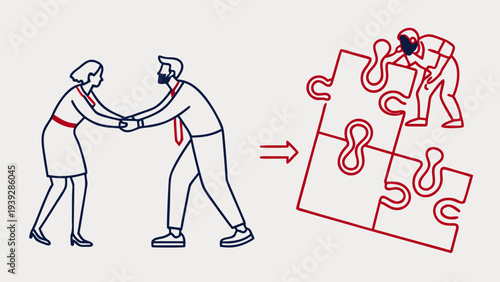 Business Problem Solving Puzzle Piece Solution Line Icon Vector