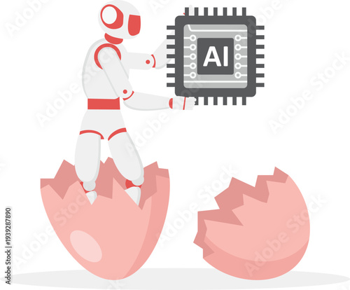 Robot Hatching with AI Microchip